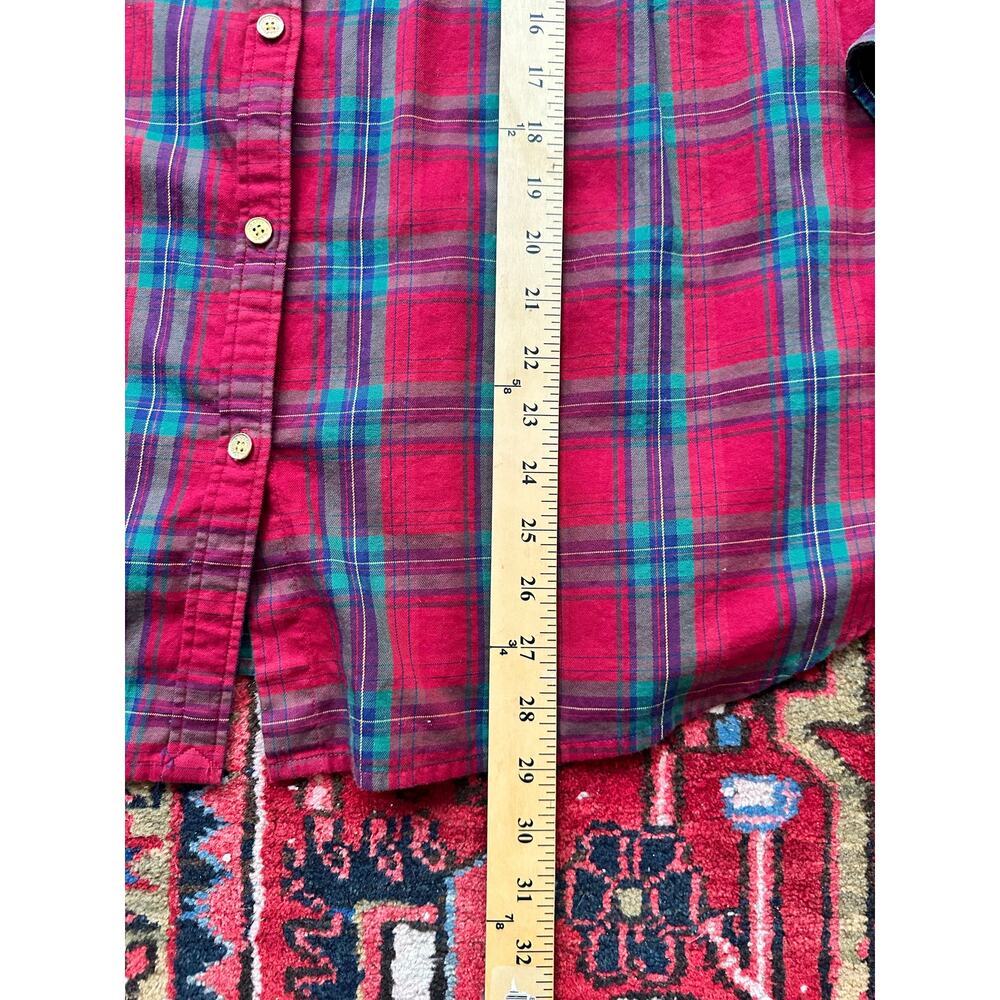 Chaps Ralph Lauren Women’s Button Down Holiday Plaid Shirt Size 3XL - Picture 5 of 7